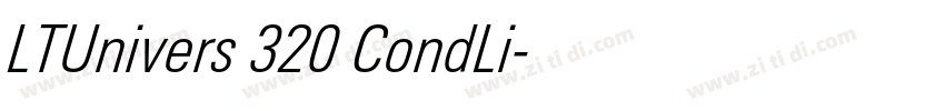 LTUnivers 320 CondLi字体转换